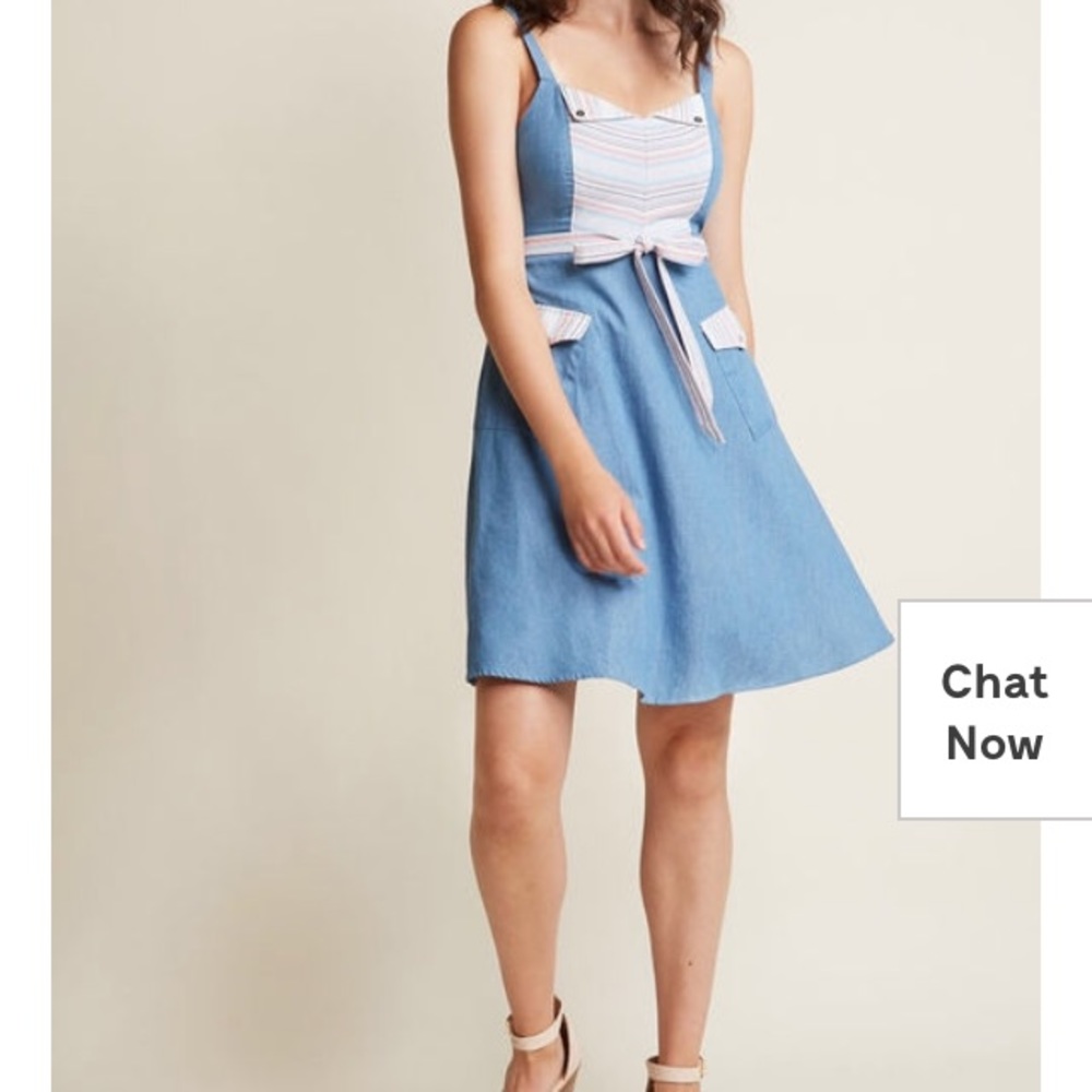 Modcloth Happiness and Cheers A-Line dress